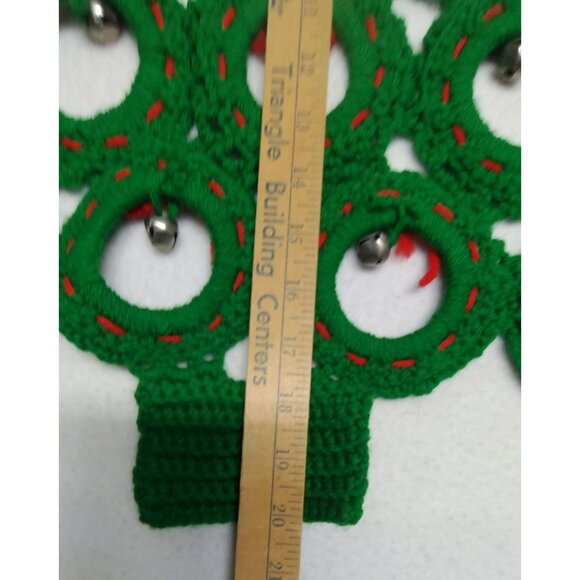 Handmade Crochet Christmas Tree With Wreath Ornaments & Bells‎ - Picture 6 of 6